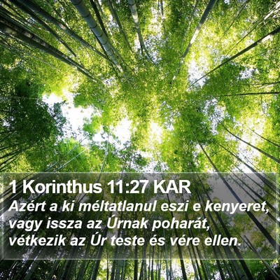 1 Korinthus 11:27 KAR Bible Verse Image