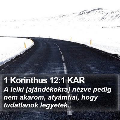 1 Korinthus 12:1 KAR Bible Verse Image