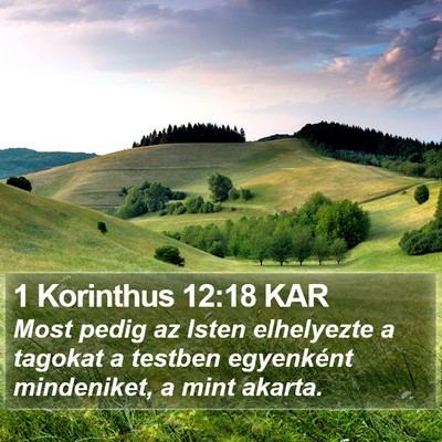 1 Korinthus 12:18 KAR Bible Verse Image