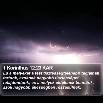 1 Korinthus 12:23 KAR Bible Verse Image