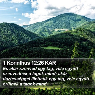 1 Korinthus 12:26 KAR Bible Verse Image
