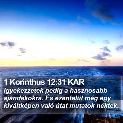 1 Korinthus 12:31 KAR Bible Verse Image