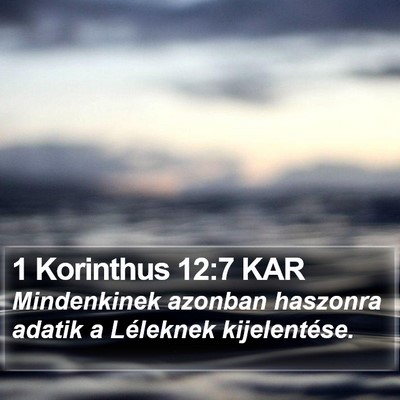 1 Korinthus 12:7 KAR Bible Verse Image