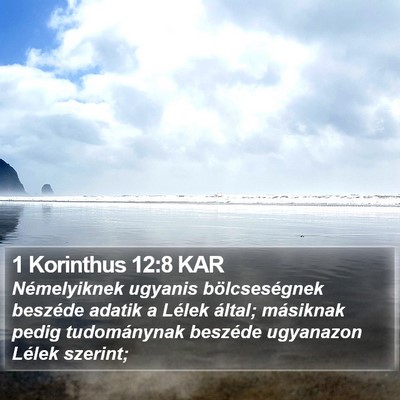 1 Korinthus 12:8 KAR Bible Verse Image