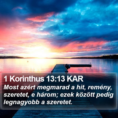 1 Korinthus 13:13 KAR Bible Verse Image