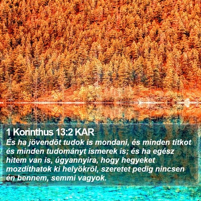 1 Korinthus 13:2 KAR Bible Verse Image