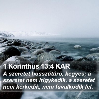 1 Korinthus 13:4 KAR Bible Verse Image