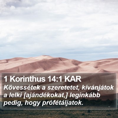 1 Korinthus 14:1 KAR Bible Verse Image