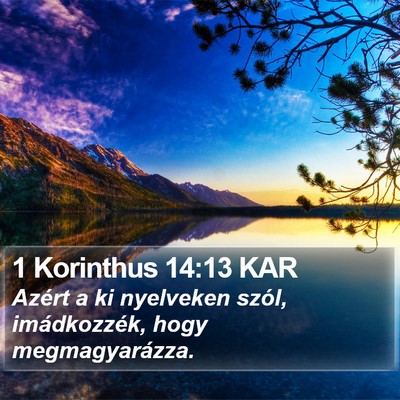 1 Korinthus 14:13 KAR Bible Verse Image