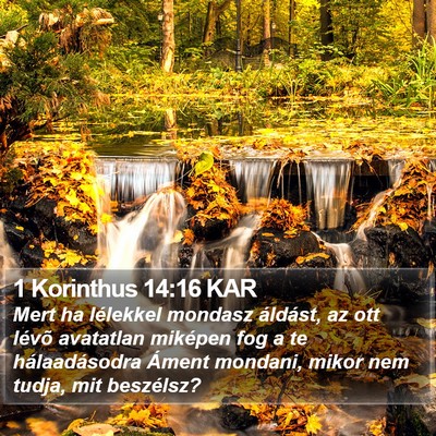 1 Korinthus 14:16 KAR Bible Verse Image