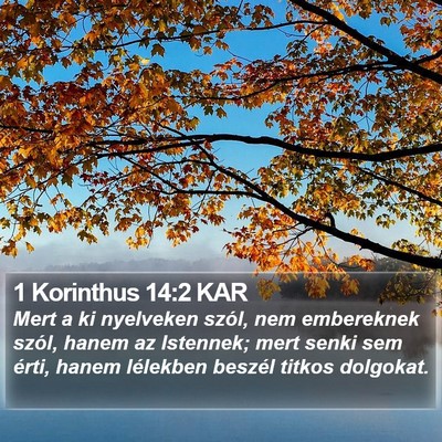 1 Korinthus 14:2 KAR Bible Verse Image