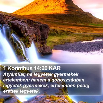 1 Korinthus 14:20 KAR Bible Verse Image