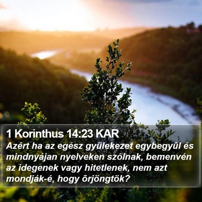 1 Korinthus 14:23 KAR Bible Verse Image