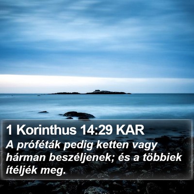1 Korinthus 14:29 KAR Bible Verse Image