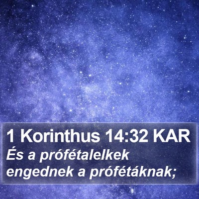 1 Korinthus 14:32 KAR Bible Verse Image