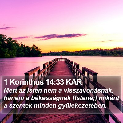 1 Korinthus 14:33 KAR Bible Verse Image