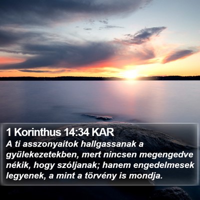 1 Korinthus 14:34 KAR Bible Verse Image