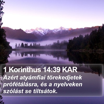 1 Korinthus 14:39 KAR Bible Verse Image