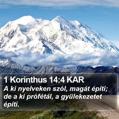 1 Korinthus 14:4 KAR Bible Verse Image