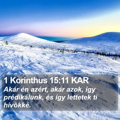 1 Korinthus 15:11 KAR Bible Verse Image