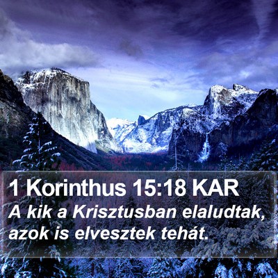 1 Korinthus 15:18 KAR Bible Verse Image