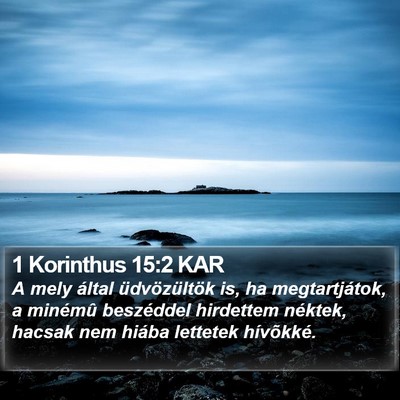 1 Korinthus 15:2 KAR Bible Verse Image