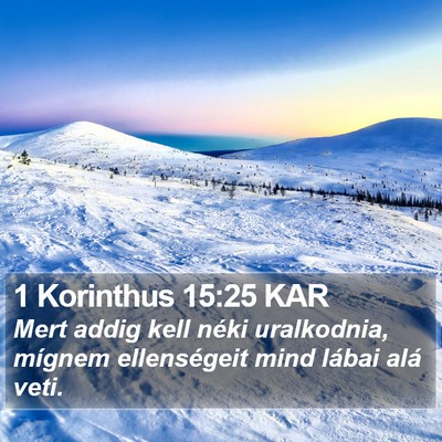 1 Korinthus 15:25 KAR Bible Verse Image