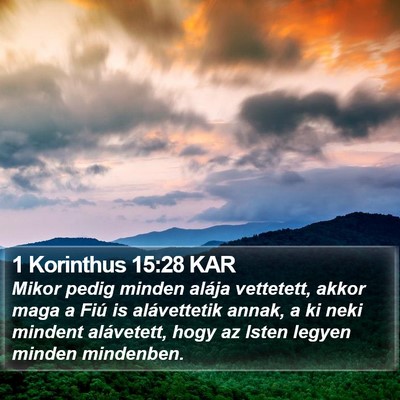 1 Korinthus 15:28 KAR Bible Verse Image