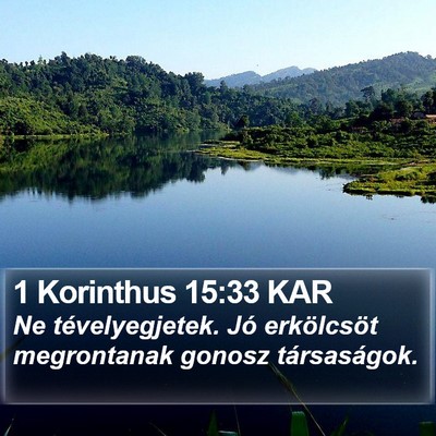 1 Korinthus 15:33 KAR Bible Verse Image