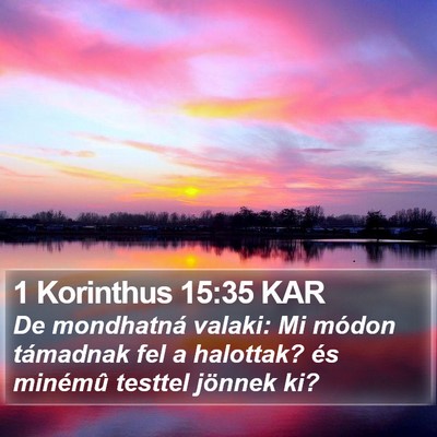 1 Korinthus 15:35 KAR Bible Verse Image