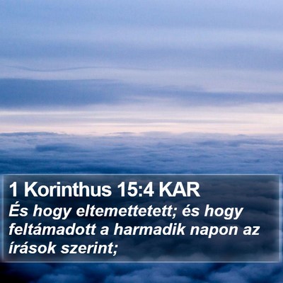 1 Korinthus 15:4 KAR Bible Verse Image