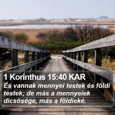 1 Korinthus 15:40 KAR Bible Verse Image