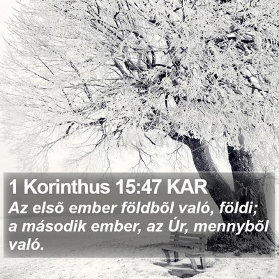 1 Korinthus 15:47 KAR Bible Verse Image