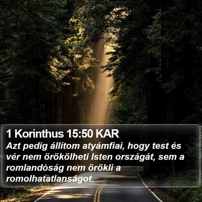 1 Korinthus 15:50 KAR Bible Verse Image