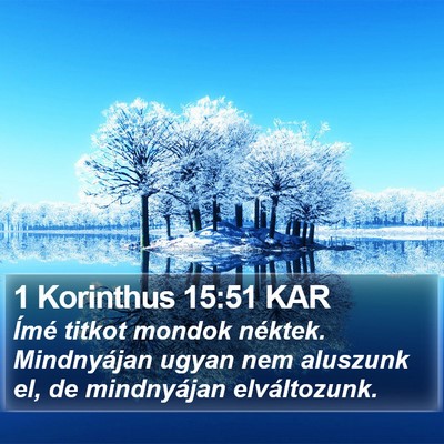 1 Korinthus 15:51 KAR Bible Verse Image