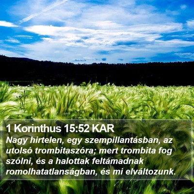 1 Korinthus 15:52 KAR Bible Verse Image