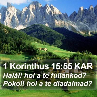 1 Korinthus 15:55 KAR Bible Verse Image