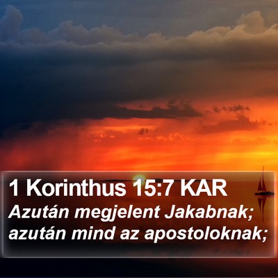 1 Korinthus 15:7 KAR Bible Verse Image