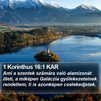 1 Korinthus 16:1 KAR Bible Verse Image