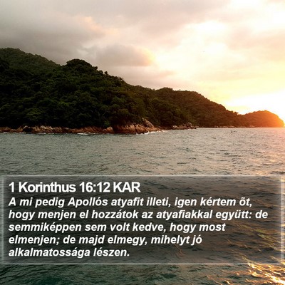 1 Korinthus 16:12 KAR Bible Verse Image