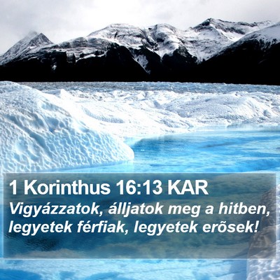 1 Korinthus 16:13 KAR Bible Verse Image