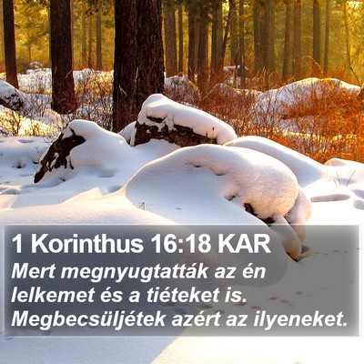 1 Korinthus 16:18 KAR Bible Verse Image
