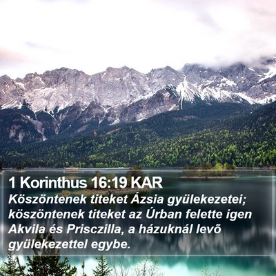 1 Korinthus 16:19 KAR Bible Verse Image