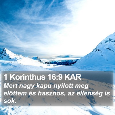 1 Korinthus 16:9 KAR Bible Verse Image