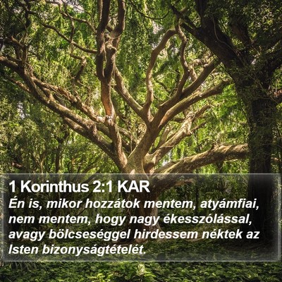 1 Korinthus 2:1 KAR Bible Verse Image