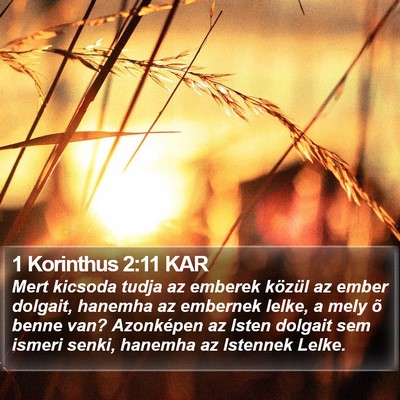 1 Korinthus 2:11 KAR Bible Verse Image
