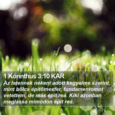 1 Korinthus 3:10 KAR Bible Verse Image