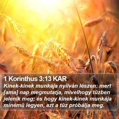 1 Korinthus 3:13 KAR Bible Verse Image