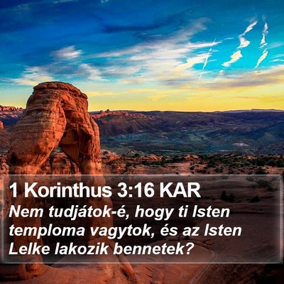 1 Korinthus 3:16 KAR Bible Verse Image
