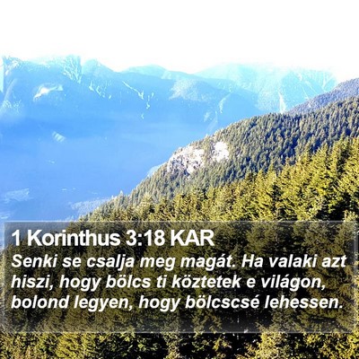 1 Korinthus 3:18 KAR Bible Verse Image